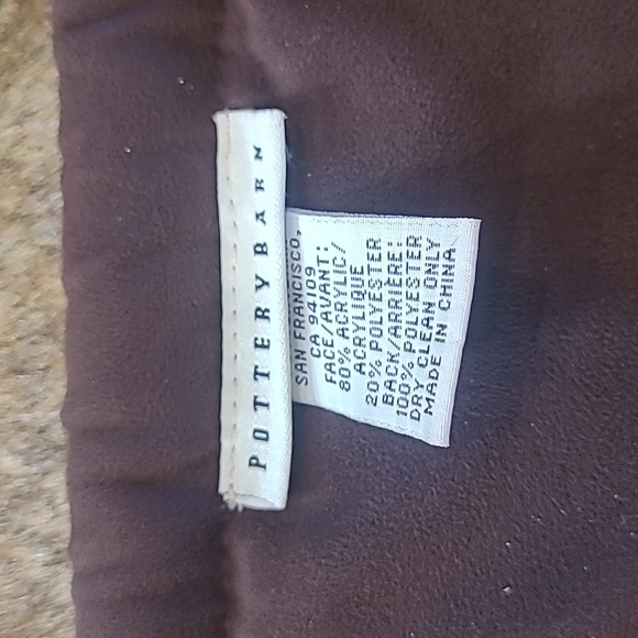 EUC Pottery Barn Throw Blanket Brown/Grey Faux Fur Heavy Weight Sofa Blanket - Picture 5 of 11